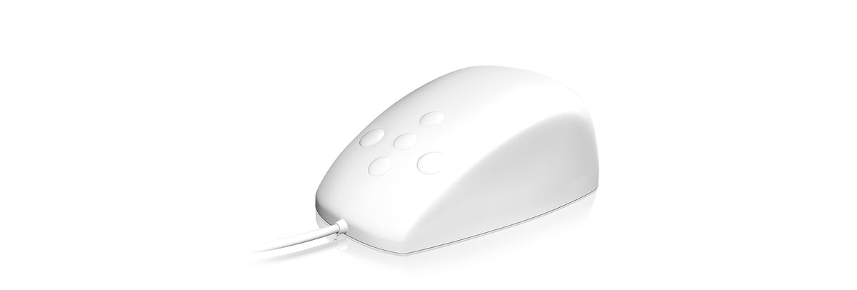 KeySonic KSM-3020M-W, souris étanche, silicone, USB, étanche IP68, blanc