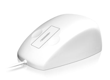 KeySonic KSM-5030M-W, Wasserdichte Maus, Silikone, Wasserdicht IP68, Scrollen mit Touchsensor, USB, weiß