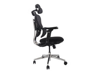 Equip Ergonomischer Premium-Bürostuhl mit Kopfstütze und Armlehnen, Schwarz