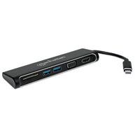 Manhattan 152631 laptop-dockingstation & portreplikator Kabelgebunden USB 3.2 Gen 1 (3.1 Gen 1) Type-C Schwarz