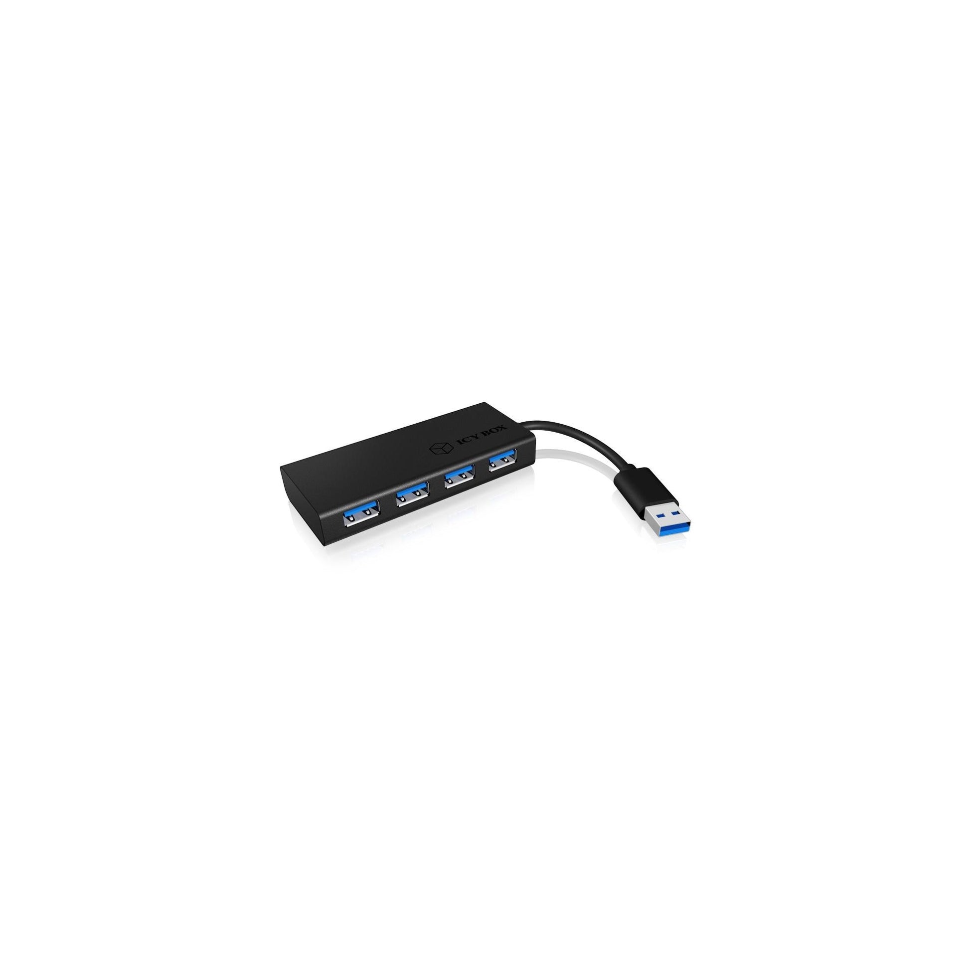 ICY BOX IB-AC6104-B, 4x USB3.0 Hub, schwarz