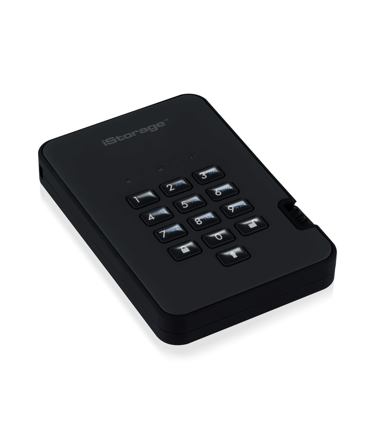 iStorage diskAshur2 256-bit 256GB USB 3.2 secure encrypted solid-state drive - Blue IS-DA2-256-SSD-256-BE