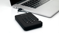 iStorage diskAshur2 256-bit 2TB USB 3.2 secure encrypted solid-state drive - Blue IS-DA2-256-SSD-2000-BE