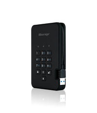 iStorage diskAshur2 256-bit 2TB USB 3.2 secure encrypted solid-state drive - Blue IS-DA2-256-SSD-2000-BE