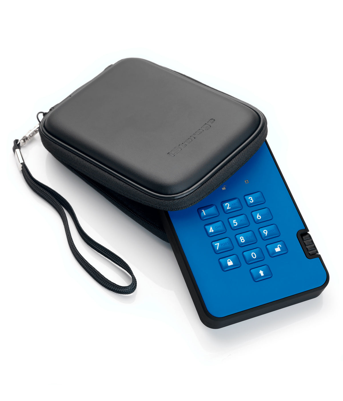 iStorage diskAshur2 256-bit 5TB USB 3.2 secure encrypted hard drive - Blue IS-DA2-256-5000-BE