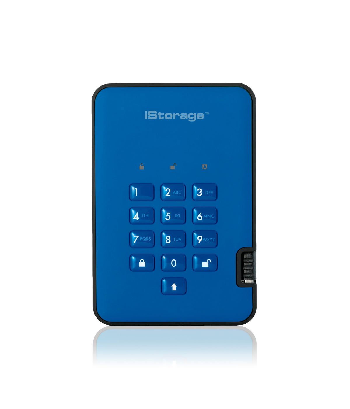 iStorage diskAshur2 256-bit 5TB USB 3.2 secure encrypted hard drive - Blue IS-DA2-256-5000-BE