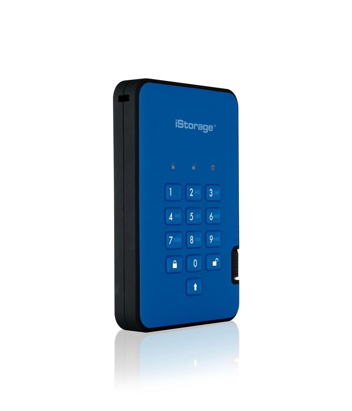 iStorage diskAshur2 256-bit 5TB USB 3.2 secure encrypted hard drive - Blue IS-DA2-256-5000-BE
