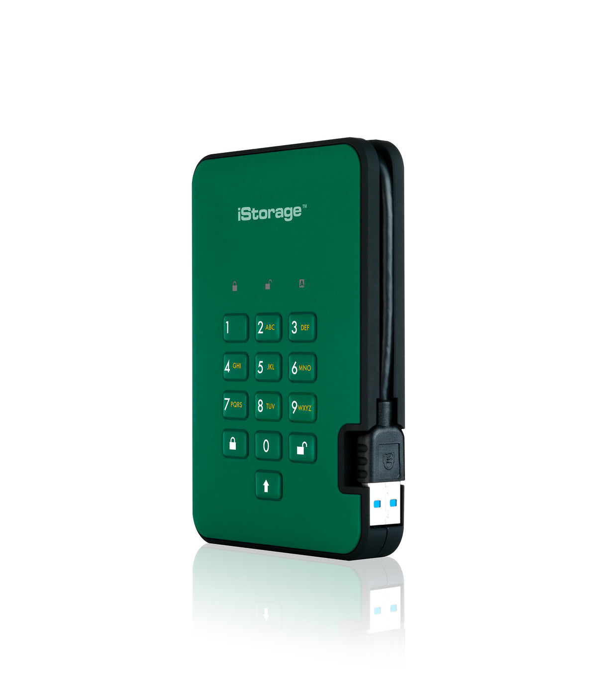 iStorage diskAshur2 256-bit 512GB USB 3.2 secure encrypted solid-state drive - Red IS-DA2-256-SSD-512-R