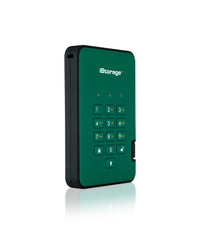 iStorage diskAshur2 256-bit 256GB USB 3.2 secure encrypted solid-state drive - Red IS-DA2-256-SSD-256-R