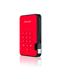 iStorage diskAshur2 256-bit 512GB USB 3.2 secure encrypted solid-state drive - Black IS-DA2-256-SSD-512-B