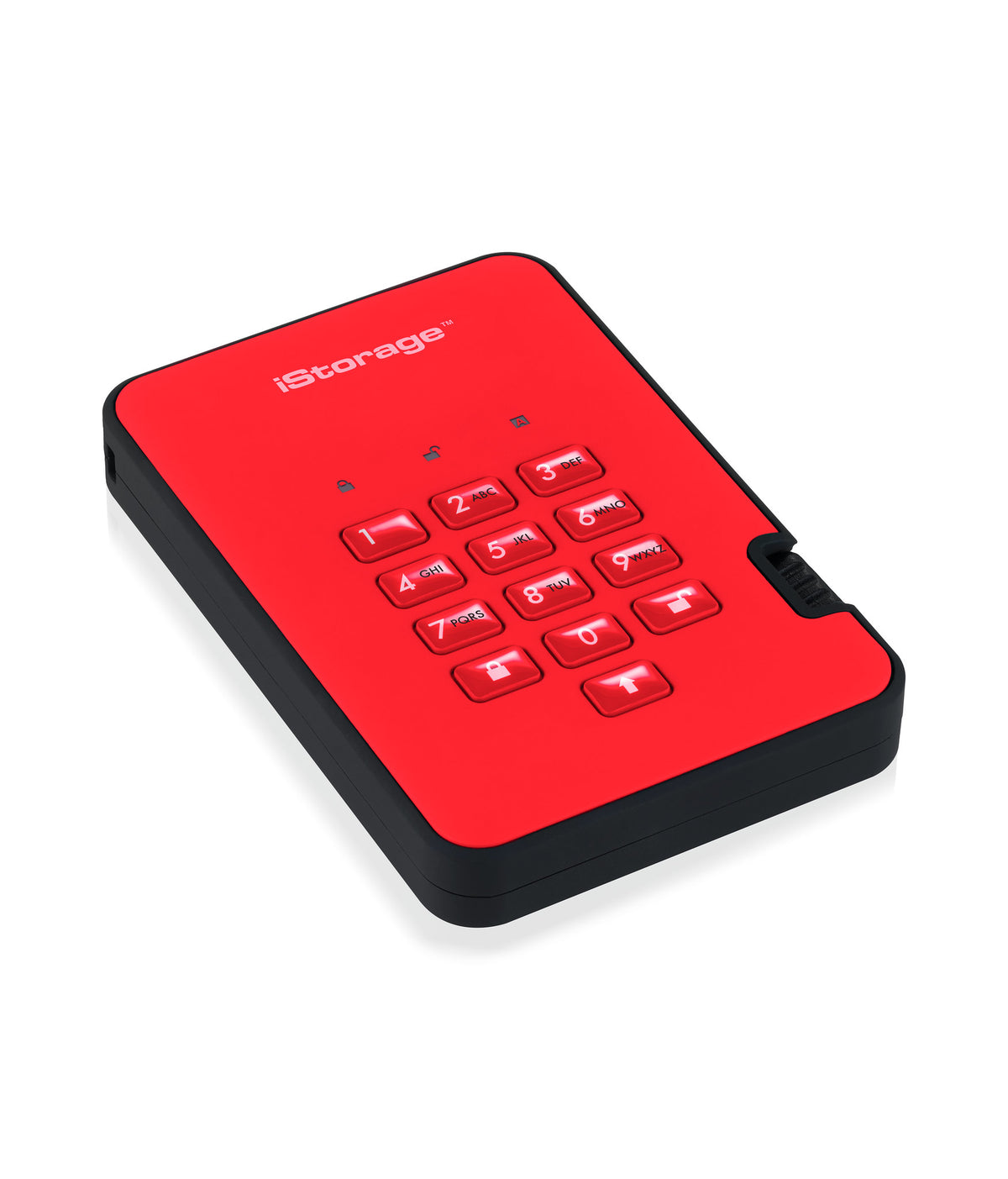 iStorage diskAshur2 256-bit 512GB USB 3.2 secure encrypted solid-state drive - Black IS-DA2-256-SSD-512-B