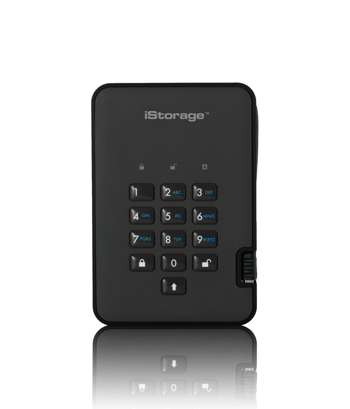 iStorage diskAshur2 256-bit 2TB USB 3.2 secure encrypted solid-state drive - Black IS-DA2-256-SSD-2000-B