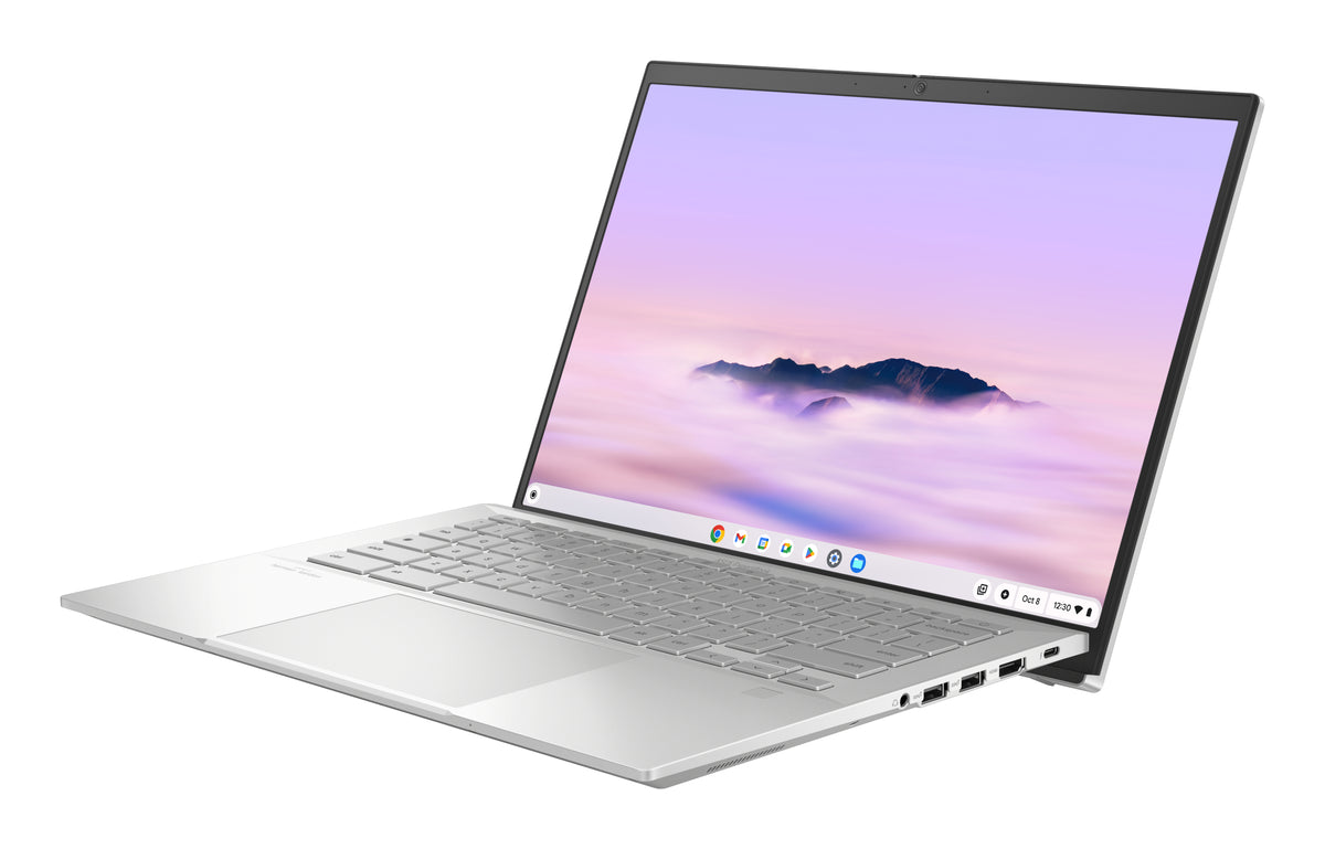 ASUS Chromebook Plus CX54 CX5403CMA-QM1515 Intel Core Ultra 5 115U 35,6 cm (14") Touchscreen WQXGA 16 GB LPDDR5x-SDRAM 512 GB SSD Wi-Fi 6E (802.11ax) ChromeOS Silber