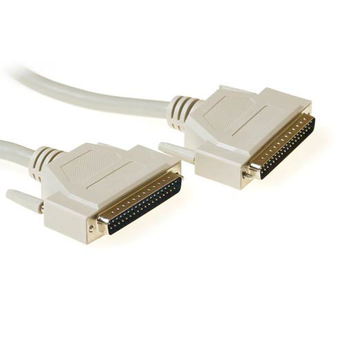 ACT 2m 37 pin D-sub, M/M Serien-Kabel Elfenbein
