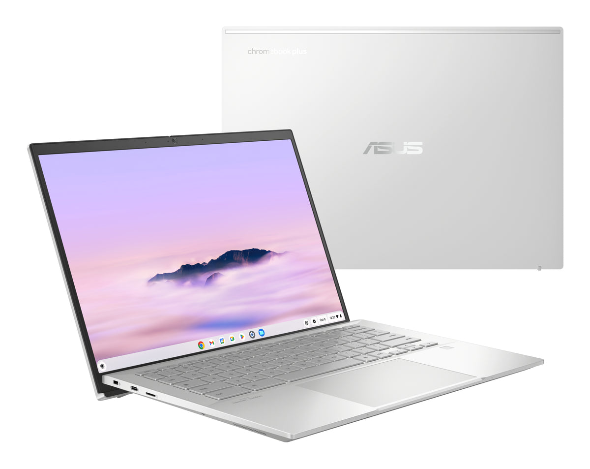 ASUS Chromebook Plus CX54 CX5403CMA-QM1515 Intel Core Ultra 5 115U 35,6 cm (14") Touchscreen WQXGA 16 GB LPDDR5x-SDRAM 512 GB SSD Wi-Fi 6E (802.11ax) ChromeOS Silber