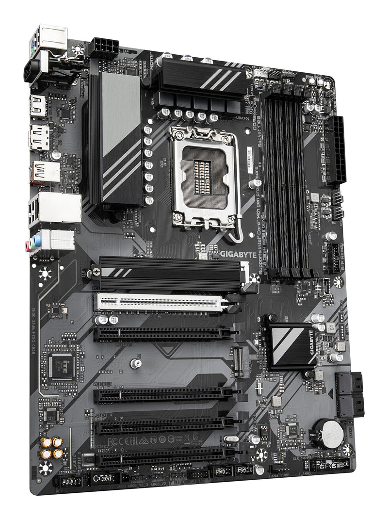 GIGABYTE B760 DS3H WIFI6E GEN5 Mainboard – Unterstützt Intel Core Prozessoren der 14. Generation, 8+2+1 Phasen Digital-VRM, bis zu 5600 MHz DDR5, 2xPCIe 4.0 M.2, Wi-Fi 6E, 1 GbE LAN, USB 3.2 Gen 2x2