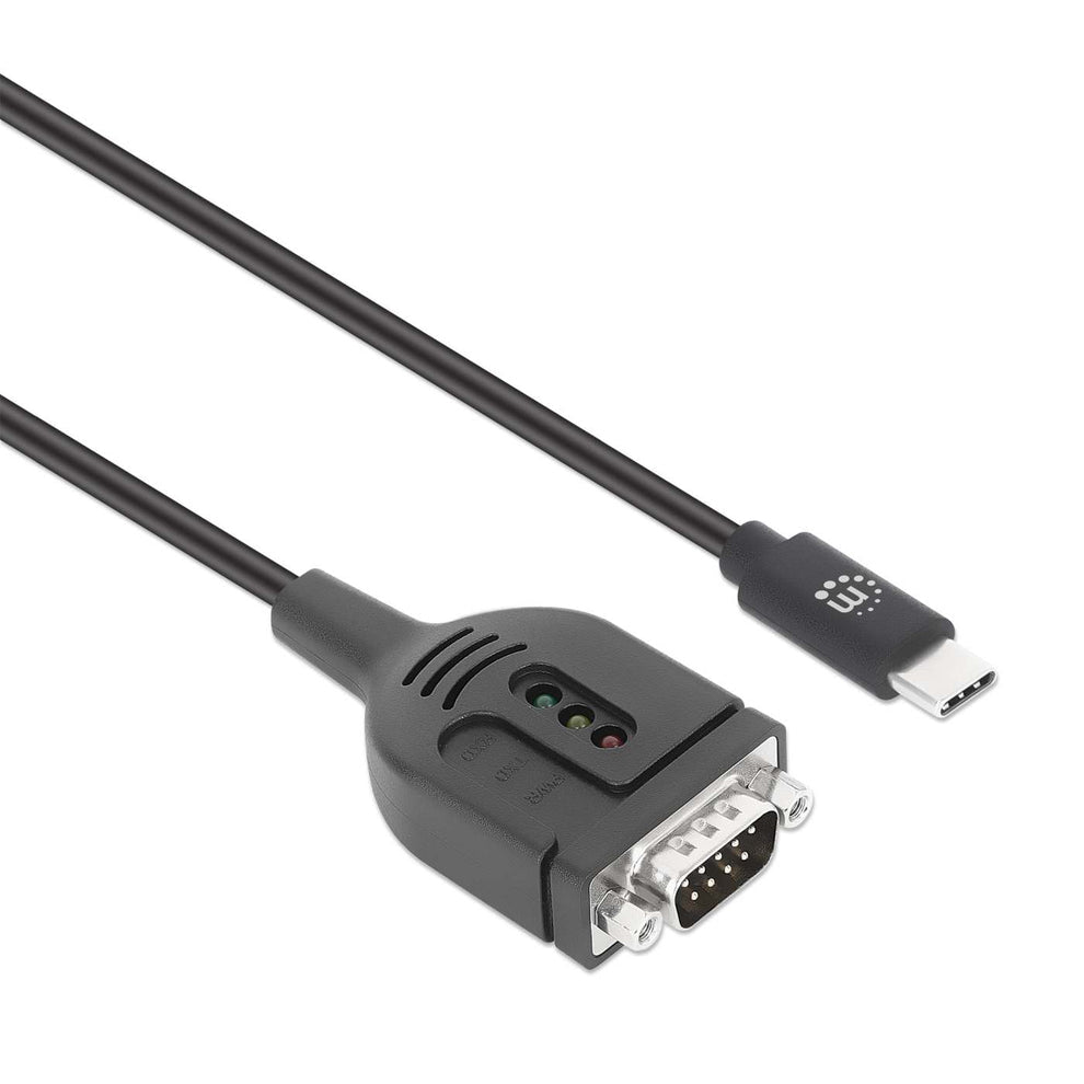 Manhattan 154499 Serien-Kabel Schwarz 1 m USB Typ-C DB-9