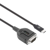 Manhattan 154499 Serien-Kabel Schwarz 1 m USB Typ-C DB-9