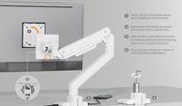 Equip 17"-49" Schwerlast-Monitor-Schreibtischhalterung, Weiß