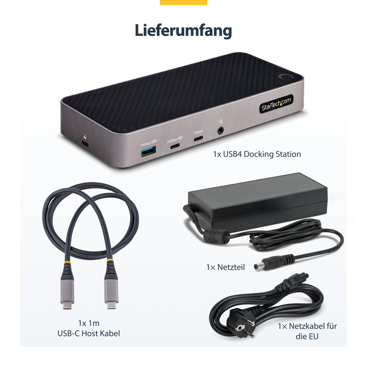 StarTech.com USB-C Drei Monitor Dockingstation - HDMI/DP Dreifach 4K USB C Dock - 5x USB Hub - GbE - 100W PD - Universelle Multi-Monitor Dockingstation - Thunderbolt 3/4 Kompatibel