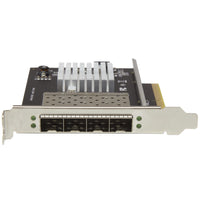 StarTech.com Quad Port 10G SFP+ Netzwerkkarte - Intel XL710 Open SFP+ Converged Adapter - PCIe 10 Gigabit Ethernet Server NIC - 10GbE LWL LAN Karte - Dell PowerEdge HPE ProLiant