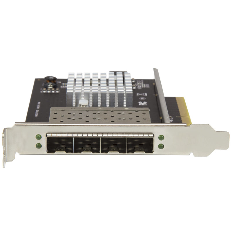 StarTech.com Quad Port 10G SFP+ Netzwerkkarte - Intel XL710 Open SFP+ Converged Adapter - PCIe 10 Gigabit Ethernet Server NIC - 10GbE LWL LAN Karte - Dell PowerEdge HPE ProLiant