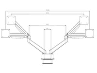 Multibrackets 3989 Flachbildschirm-Tischhalterung 81,3 cm (32") Tisch/Bank Weiß