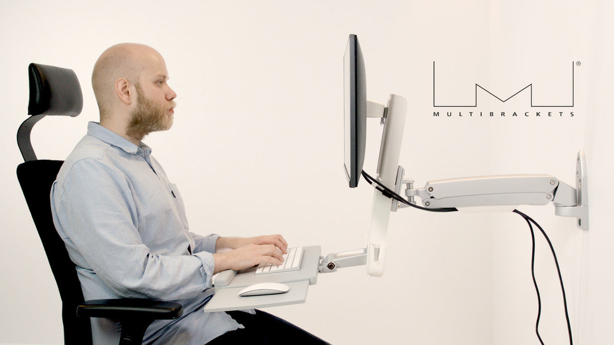 Multibrackets 4351 All-in-One PC/Workstation Halterungen/ Ständer 11,5 kg Weiß 38,1 cm (15") 68,6 cm (27")