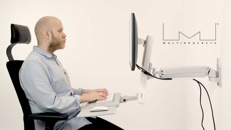 Multibrackets 4351 All-in-One PC/Workstation Halterungen/ Ständer 11,5 kg Weiß 38,1 cm (15") 68,6 cm (27")
