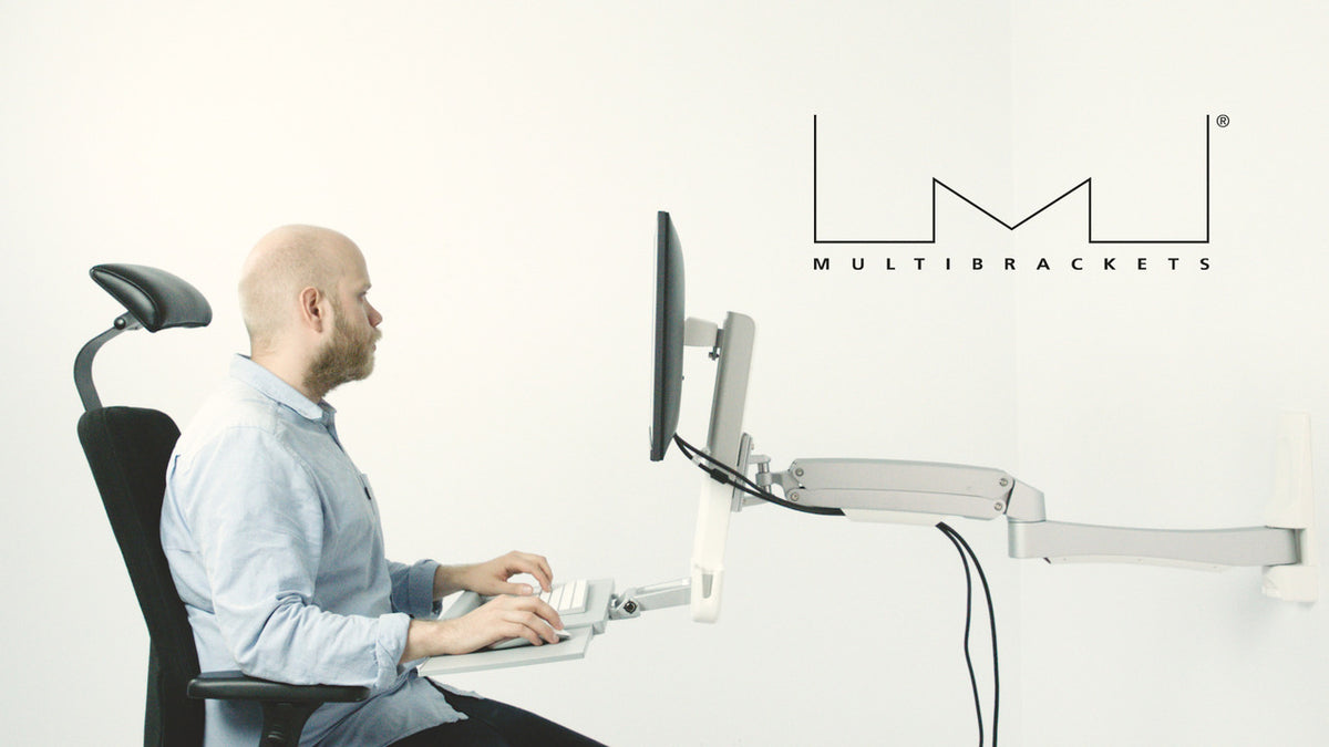 Multibrackets 4368 All-in-One PC/Workstation Halterungen/ Ständer 11,5 kg Weiß 38,1 cm (15") 68,6 cm (27")