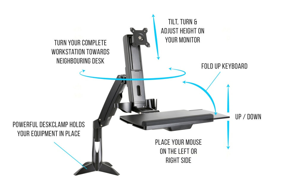 Multibrackets 4634 All-in-One PC/Workstation Halterungen/ Ständer 11,5 kg Schwarz 38,1 cm (15") 68,6 cm (27")