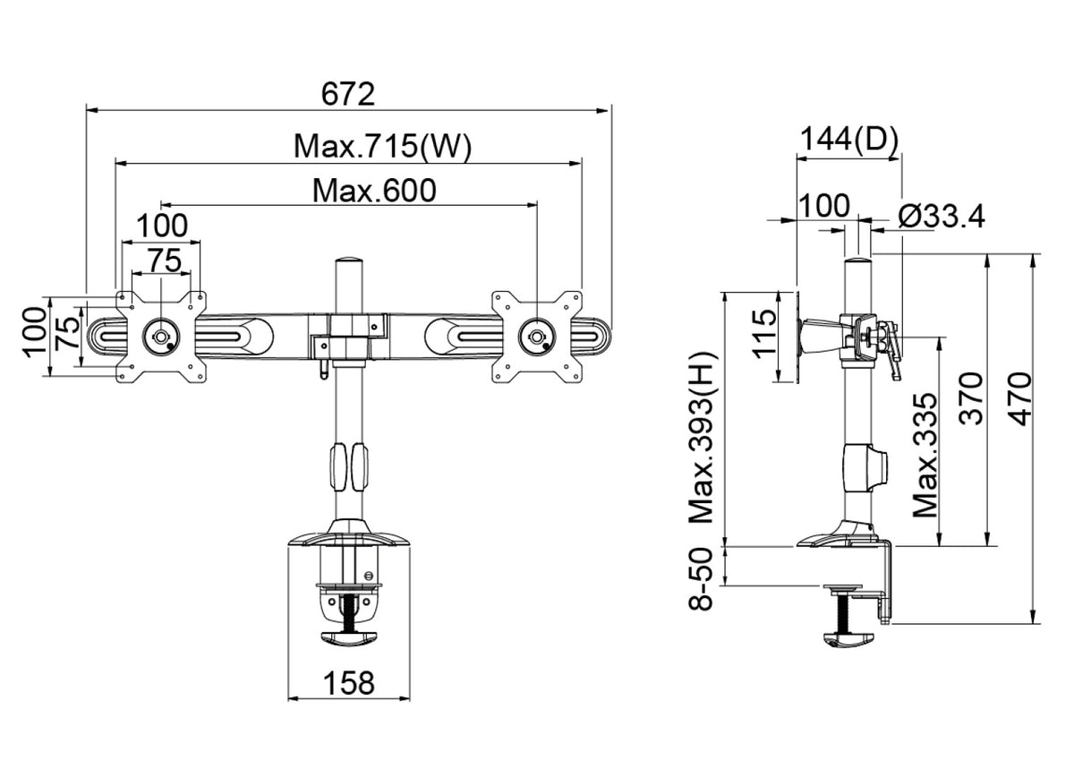 Multibrackets 4665 Zubehör für Monitorhalterung