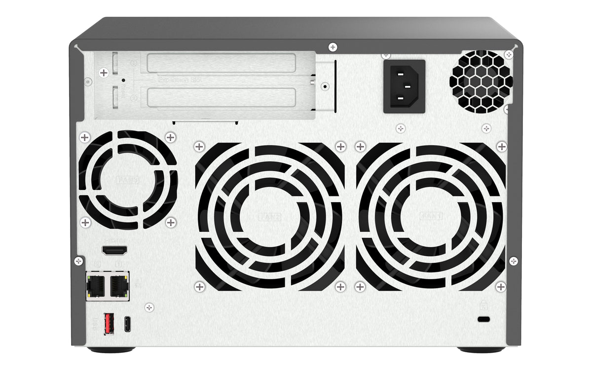 QNAP TVS-H674 NAS Tower Intel® Core™ i5 i5-12400 32 GB DDR4 0 TB QuTS hero Schwarz