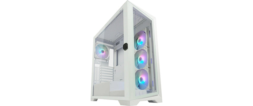 LC-Power Gaming Crosswind_X 806W ATX Mid Tower Bianco Pannello Laterale in Vetro Temperato