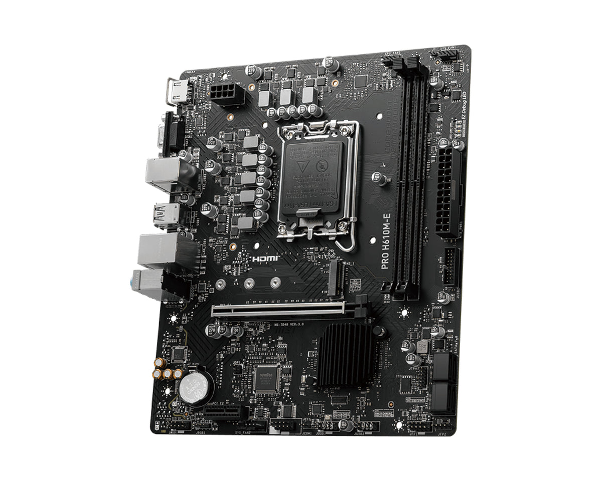 MSI PRO H610M-E Motherboard Intel H610 LGA 1700 micro ATX