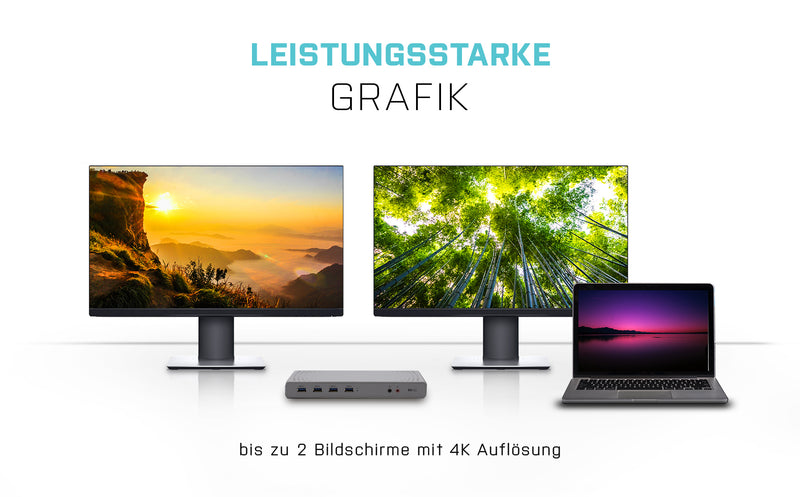 i-tec USB 3.0 / USB-C / Thunderbolt 3 Dual Display Docking Station