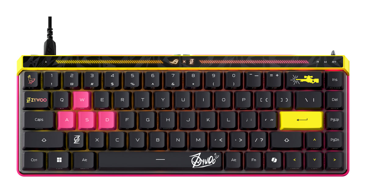 Clavier gaming ASUS ROG Falchion Ace HFX ZywOo Edition USB QWERTY US International noir