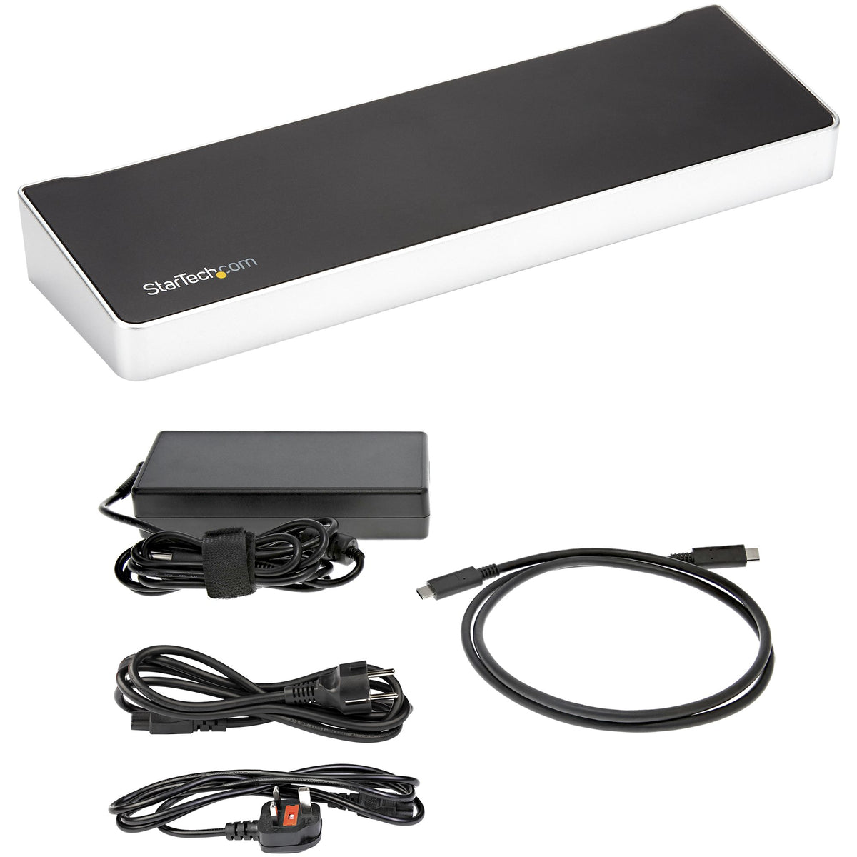 Station d'accueil USB-C 4K StarTech.com, station d'accueil triple moniteur UHD 4K, Mac et Windows, USB-C vers HDMI et DisplayPort, alimentation 60 W, concentrateur USB 5 Gbit/s 5 ports