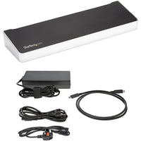StarTech.com 4K USB-C Dock, Dreifach UHD 4K Monitor Dockingstation, Mac & Windows, USB-C zu HDMI & DisplayPort, 60W Power Delivery, 5x USB 5Gbps Hub