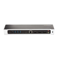 StarTech.com 4K USB-C Dock, Dreifach UHD 4K Monitor Dockingstation, Mac & Windows, USB-C zu HDMI & DisplayPort, 60W Power Delivery, 5x USB 5Gbps Hub
