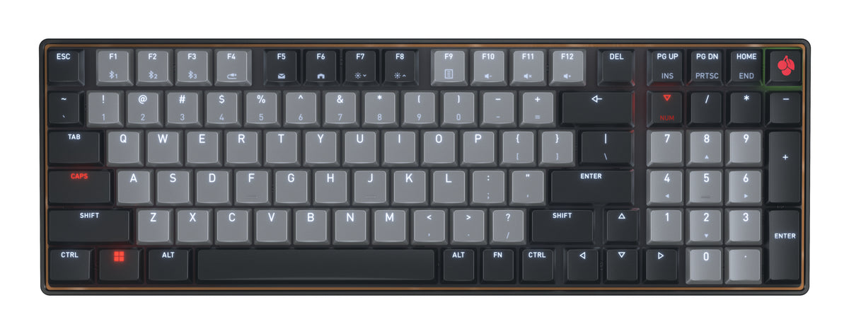 CHERRY KW 550 MX LP Tastatur Heimbüro USB + Bluetooth QZERTY US Englisch Schwarz