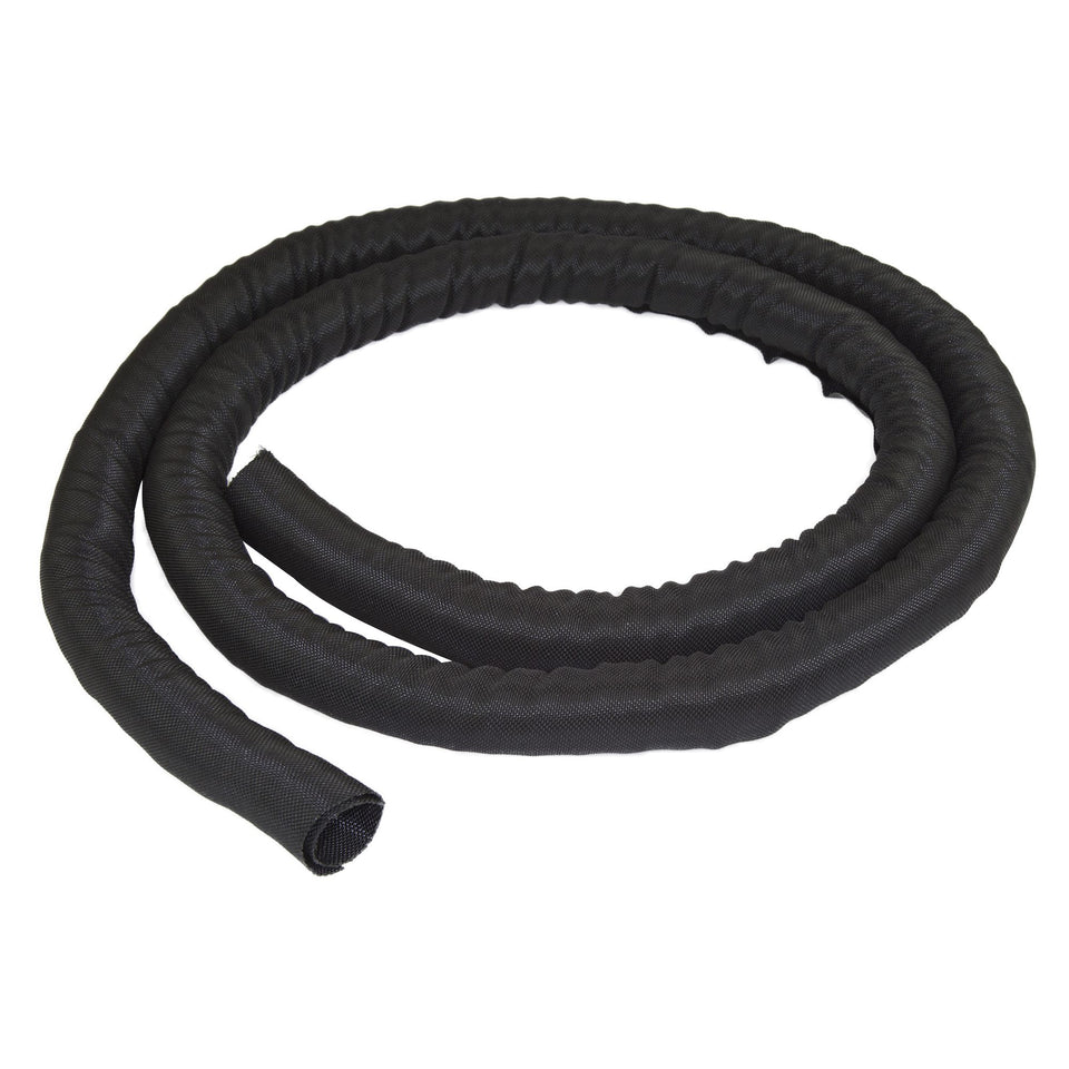 StarTech.com Gaine de câble de 2 m – Gaine de regroupement de câbles à spirale flexible – Ø 2,5 à 4 cm – Gaine en polyester auto-obturante – Chemin de câbles noir à découper