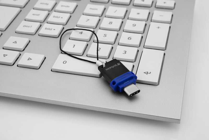Verbatim Dual - USB 3.0-Stick 64 GB - USB-C / USB-A - Blau