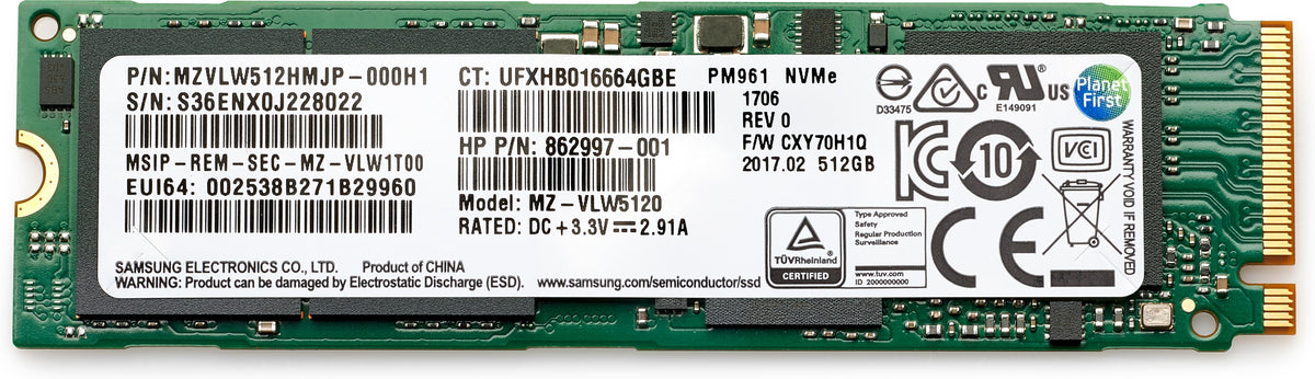 HP 2JB96AA Internes Solid State Drive 512 GB 2.5" Serial ATA III TLC