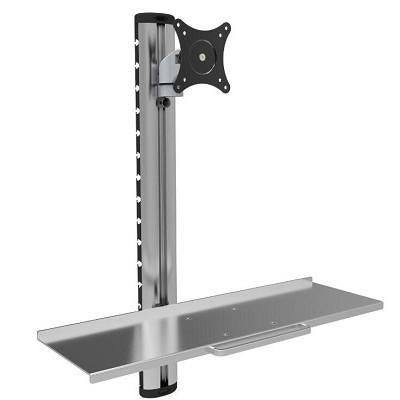 Techly ICA-PLW 01 Flachbildschirm-Tischhalterung 68,6 cm (27") Wand Silber