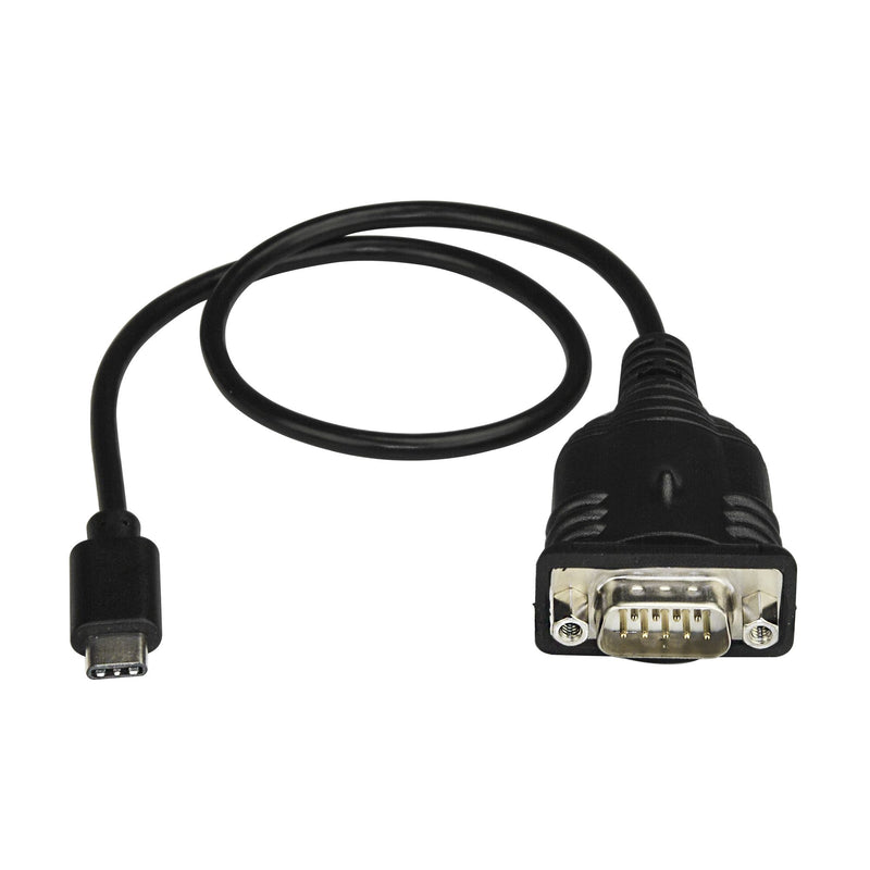 StarTech.com USB-C auf Seriell Adapter mit COM Port-Verriegelung - 40 cm USB Typ-C auf RS232-(DB9)-Seriell-Konverterkabel - Für SPS, Scanner, Drucker - Windows/Mac/Linux