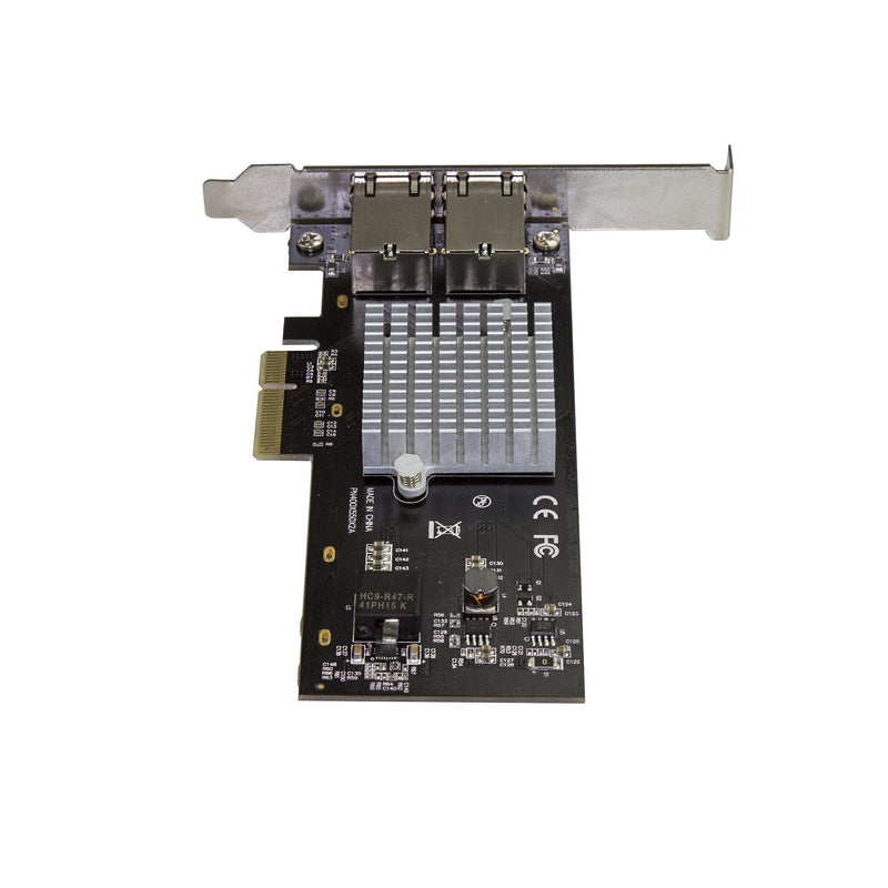 StarTech.com Dual Port 10G PCIe Netzwerk Karte - Intel-X550AT 10GBASE-T & NBASE-T PCI Express Netzwerk karte 10/5/2.5/1GbE Multi Gigabit Ethernet, 5 Geschwindigkeiten NIC LAN Karte