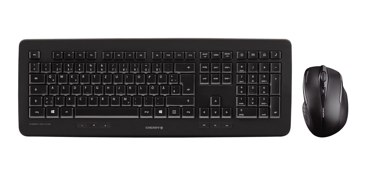 CHERRY DW 5100 Tastatur Maus enthalten Universal RF Wireless US Englisch Schwarz