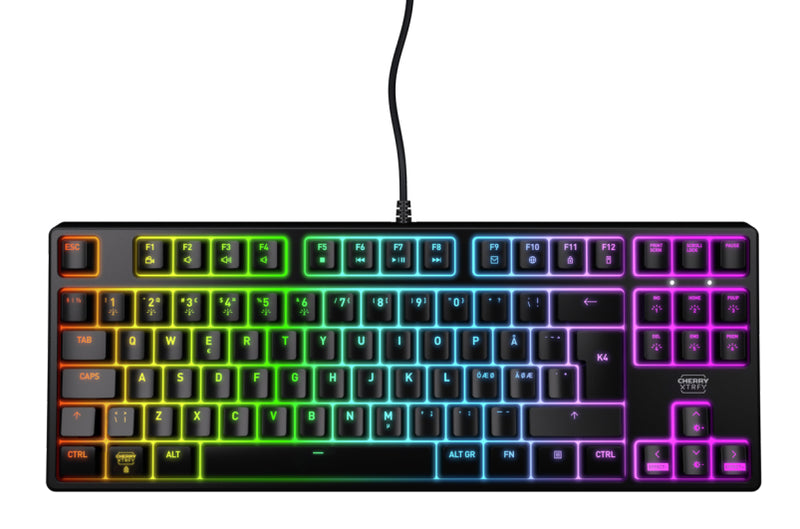 CHERRY XTRFY K4V2 RGB TKL Tastatur Gaming USB QWERTY Portuguesisch Schwarz