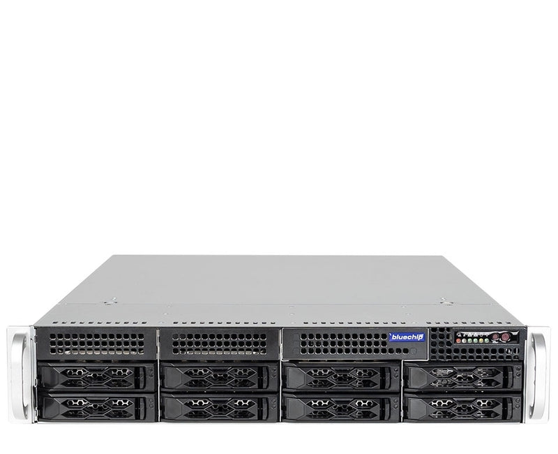 bluechip SERVERline R42316s 2 HE Rack, Intel® Xeon® Silver 4410Y Prozessor / 2.00 GHz, TPM-Modul, 32 GB DDR5, 2 x 960 GB SSD, 2 x 10 Gigabit Ethernet